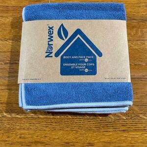 Norwex Body and Face Cloths Denim Set of 3 NWT